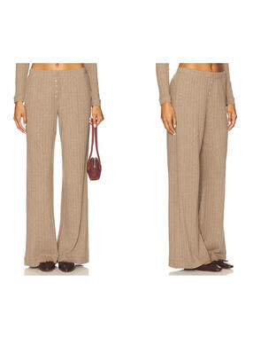 Leset Pointelle Boxer Pant Beige Melange size S $120 msrp